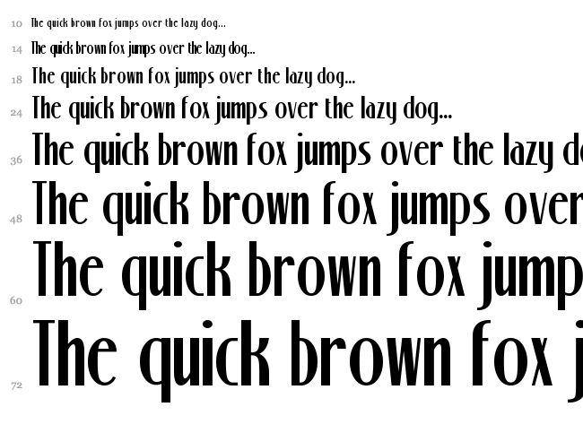Stony Island NF font waterfall