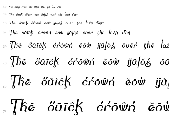 Summertime font waterfall