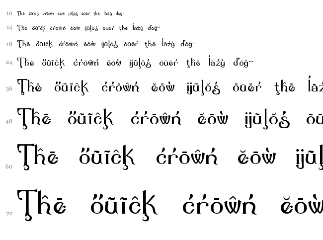 Summertime font waterfall