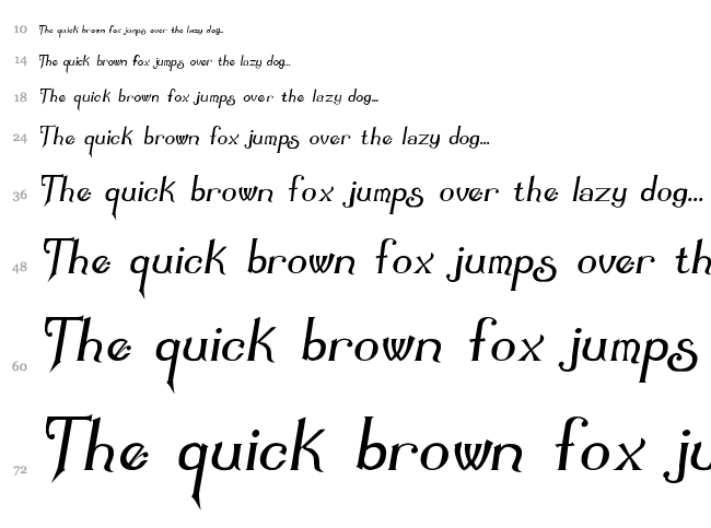 Summertime font waterfall