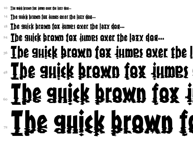Sunset font waterfall