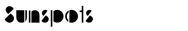 Sunspots font