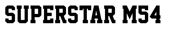 Superstar M54 font