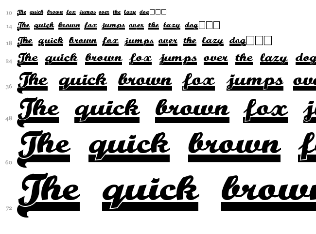 Team Spirit font waterfall
