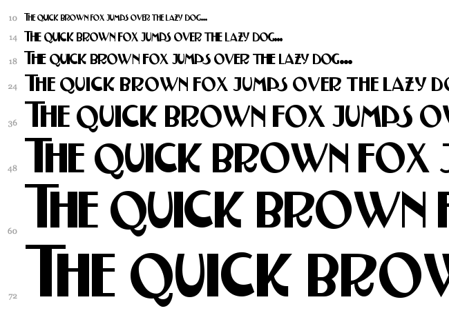 Testarossa NF font waterfall