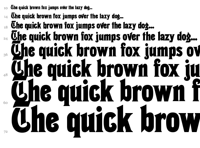 Thaleia font waterfall