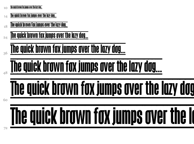 The Juke Box font waterfall