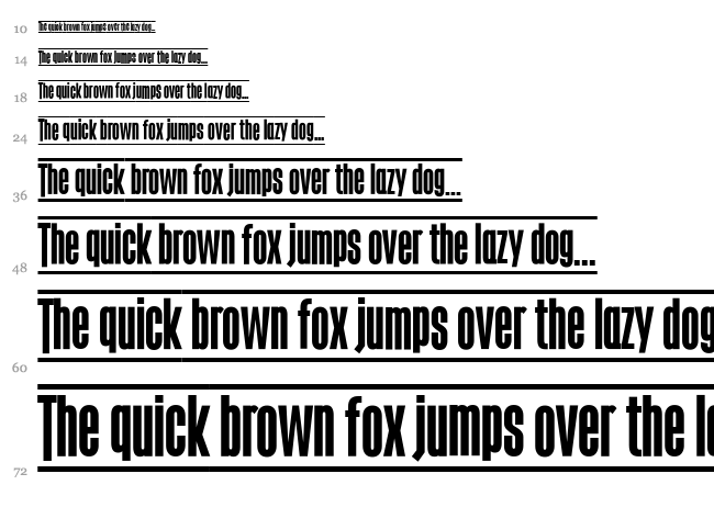 The Tribal Box font waterfall