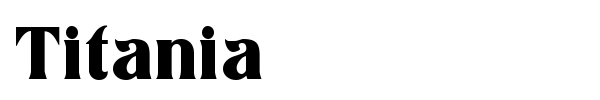 Titania font preview