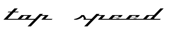 Top Speed font