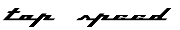 Top Speed font preview