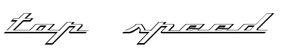 Top Speed font preview