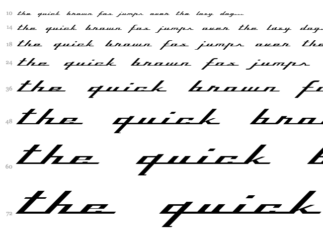Top Speed font waterfall