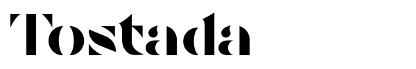 Tostada font
