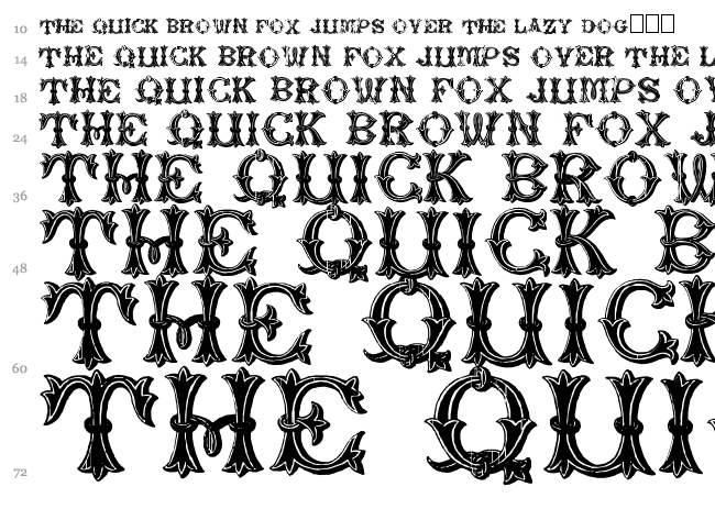 Trefoil Capitals font waterfall