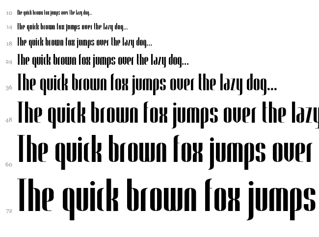 Trendgetter font waterfall