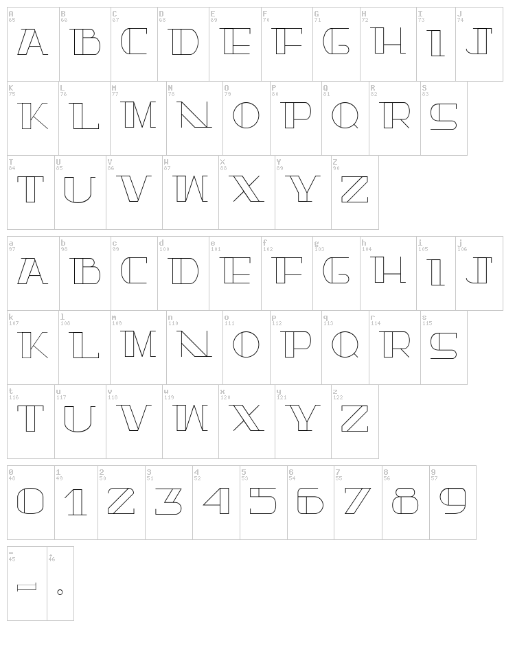 True Love font map