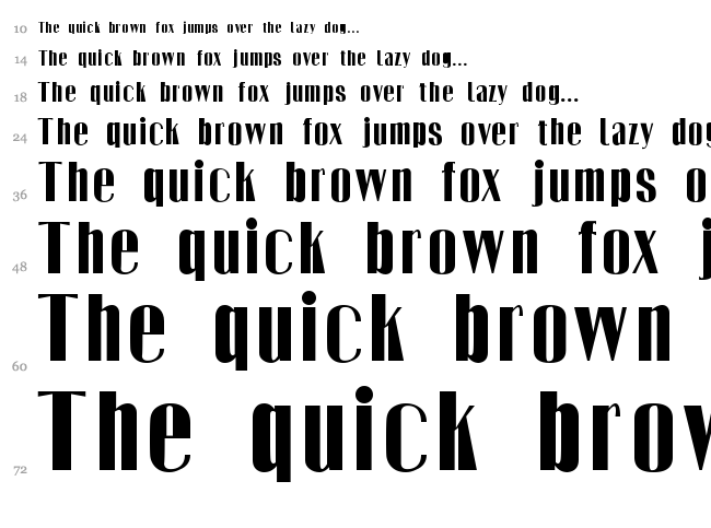 Two Tones font waterfall