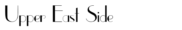Upper East Side font