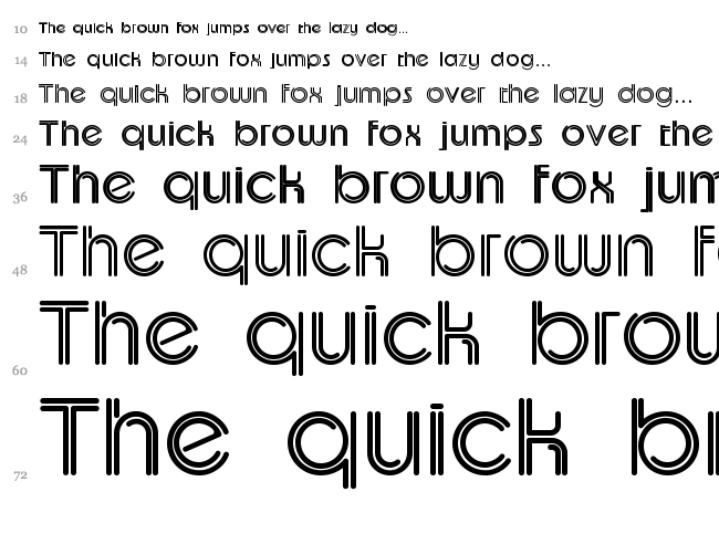 UptightC font waterfall