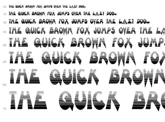 font waterfall