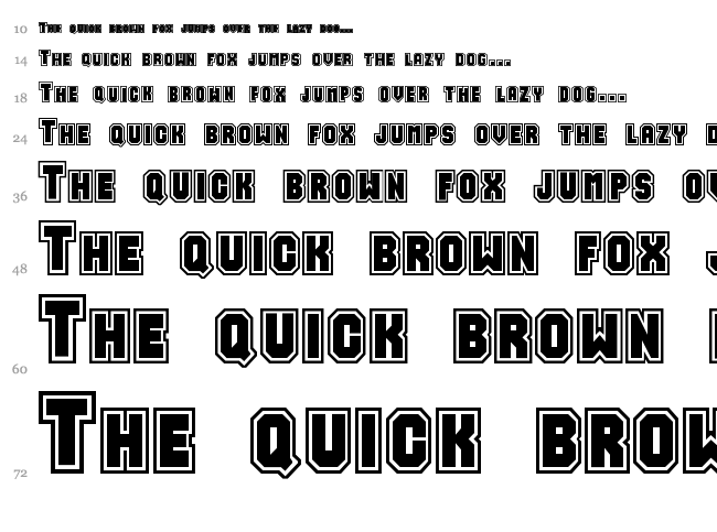 Varsity font waterfall