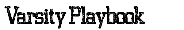 Varsity Playbook font