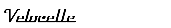 Velocette font