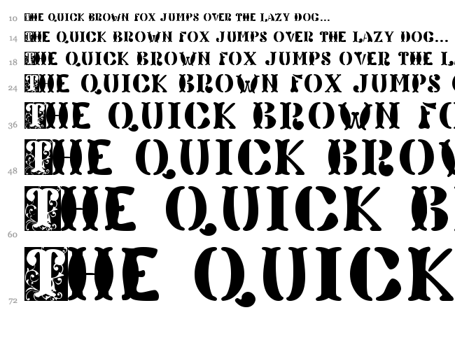 Veneto font waterfall