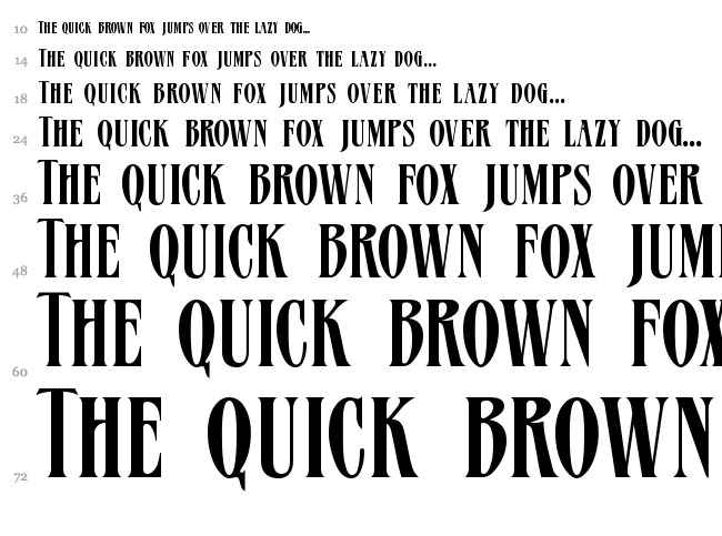 Verve font waterfall