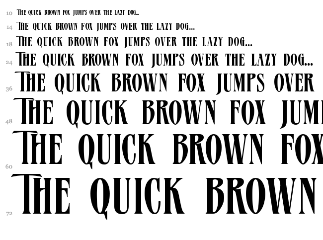 Verve font waterfall