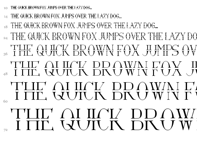 Via-A-Vis font waterfall