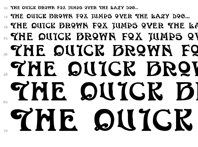 Volan font waterfall