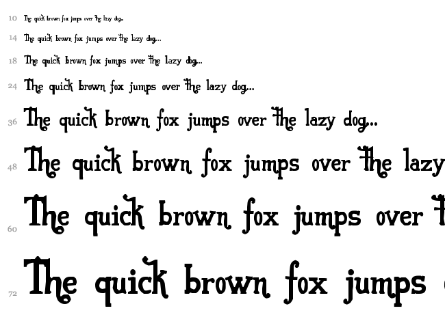 VonFont font waterfall