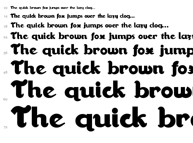 Walrus Gumbo font waterfall