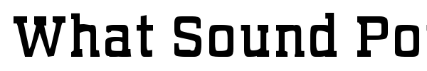 What Sound Pounds? font