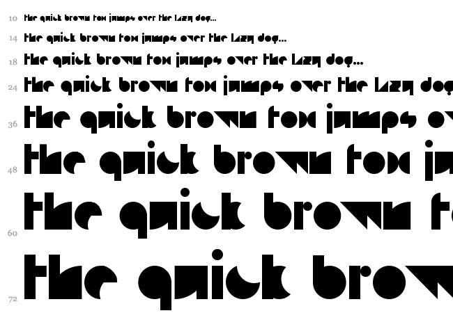 White Rabbit font waterfall