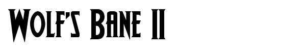 Wolf's Bane II font preview