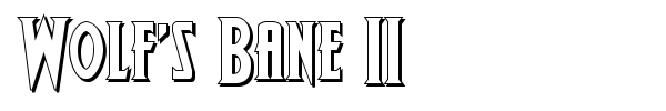 Wolf's Bane II font preview