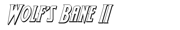Wolf's Bane II font preview
