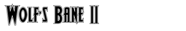 Wolf's Bane II font preview