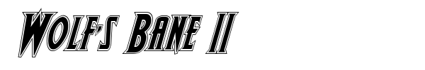 Wolf's Bane II font preview