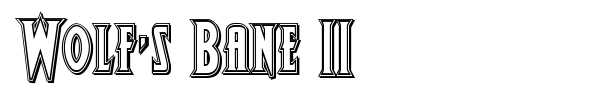 Wolf's Bane II font preview