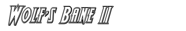 Wolf's Bane II font preview