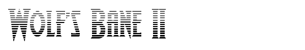 Wolf's Bane II font preview