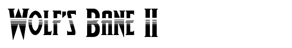 Wolf's Bane II font preview