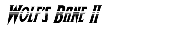 Wolf's Bane II font preview