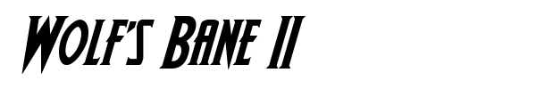 Wolf's Bane II font preview