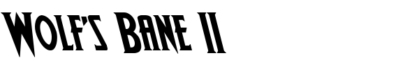 Wolf's Bane II font preview