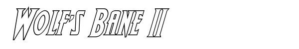 Wolf's Bane II font preview